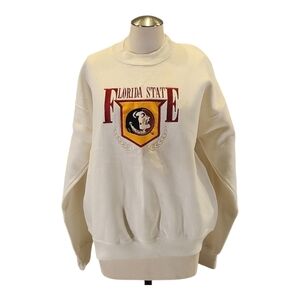 VTG Florida State University Seminoles White Crewneck Sweater XL